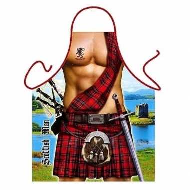 Kado artikel schort met sexy schotse kilt
