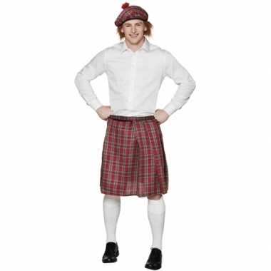 Schotse kilt met rode ruitjes